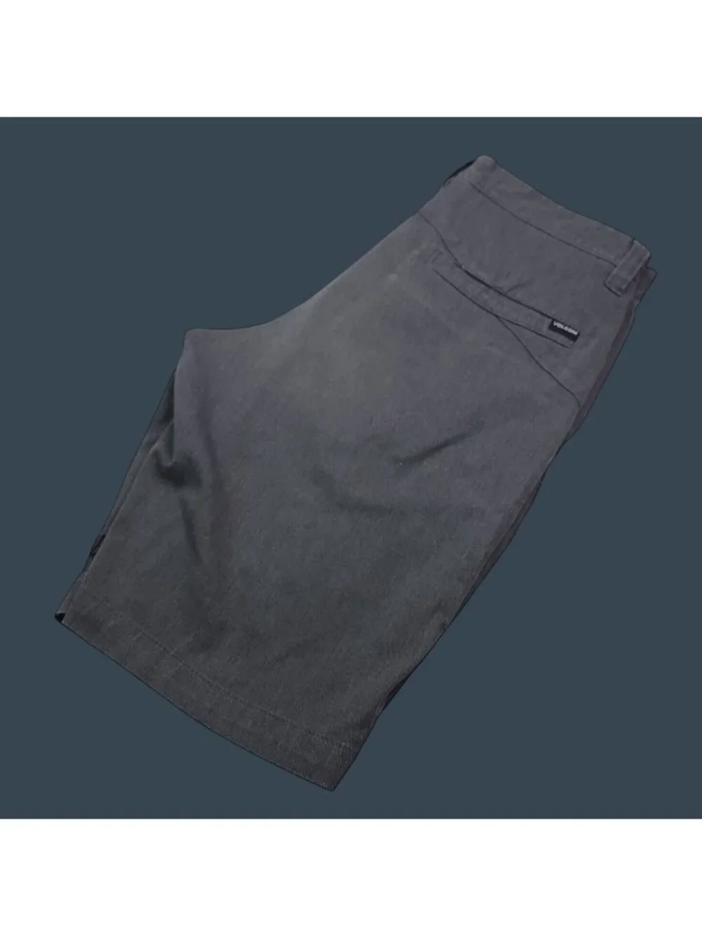 Volcom Mens Charcoal Gray Chino Shorts 29 Casual Wear Pockets